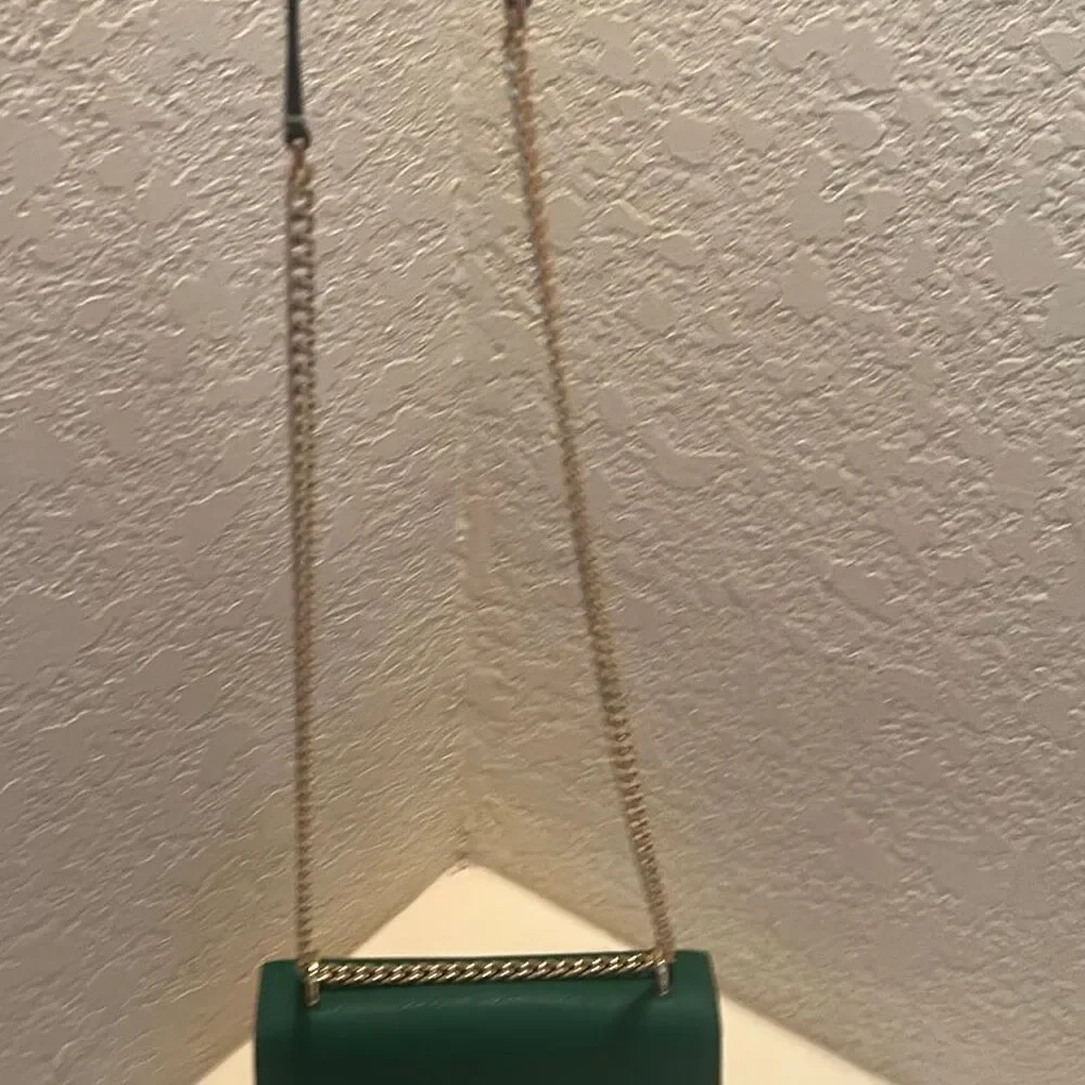 Tory Burch Emerson Colorblock Mini Shoulder Bag Green Light Blue Coastal NWT